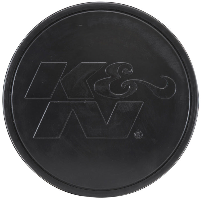 K&amp;N Universal Rubber Filter-Round Tapered 4in Flange ID x 8in Base OD x 6.625in Top OD x 8in H - RU-5171HBK