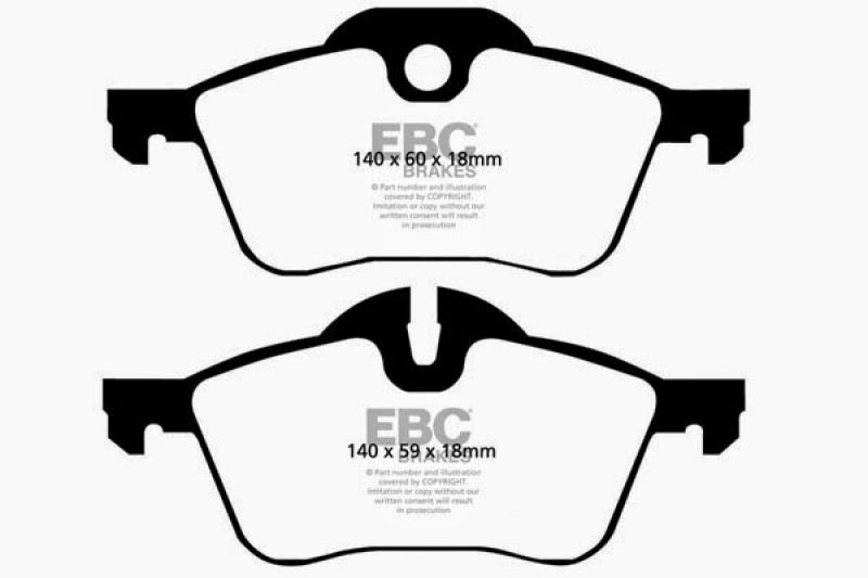 EBC 02-03 Mini Hardtop 1.6 Yellowstuff Front Brake Pads - DP41388R