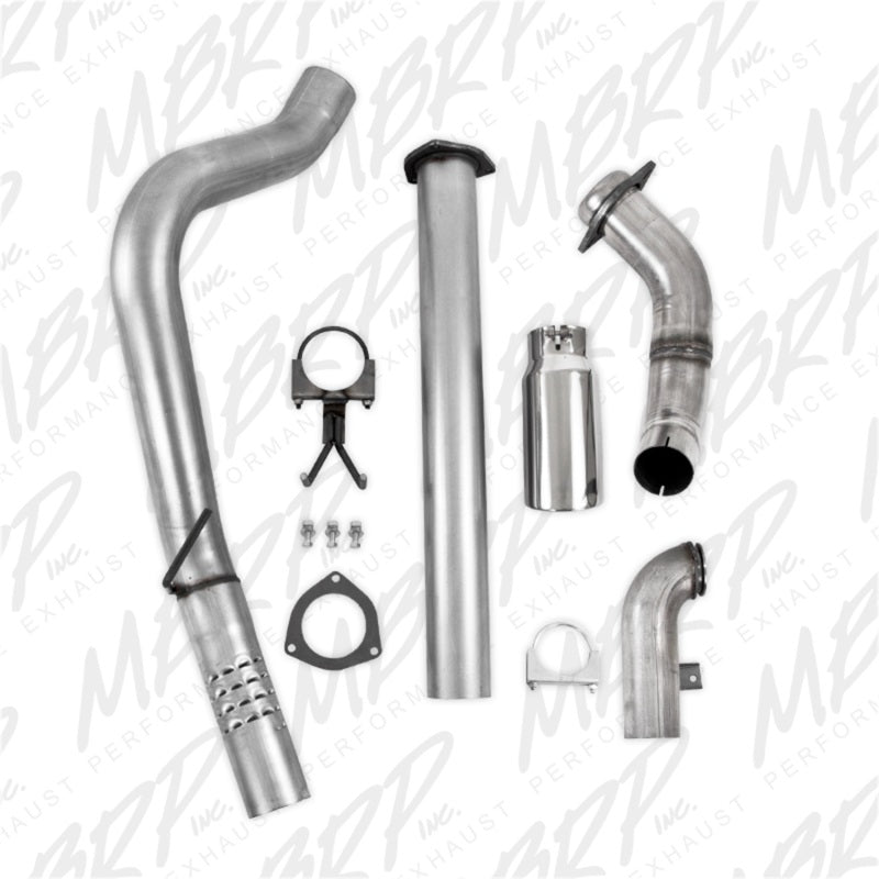 MBRP 11-14 Ford 6.7L F-250/350/450 4in Filter Back Single Side Exit Alum and Down Pipe Exhaust - S6284AL