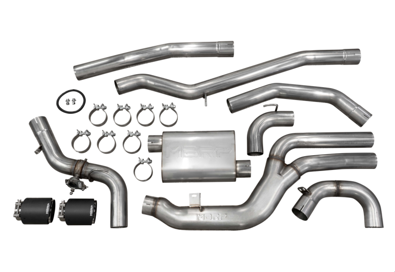 MBRP 2020+ Toyota Supra 3.0L 3in Catback Dual Rear Carbon Fiber Tips - T304 - S43003CF