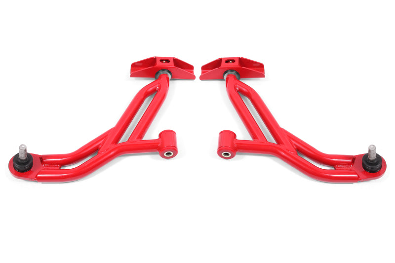 BMR 05-14 Ford Mustang Lower A-Arms - Red - Non-Adjustable - AA750R