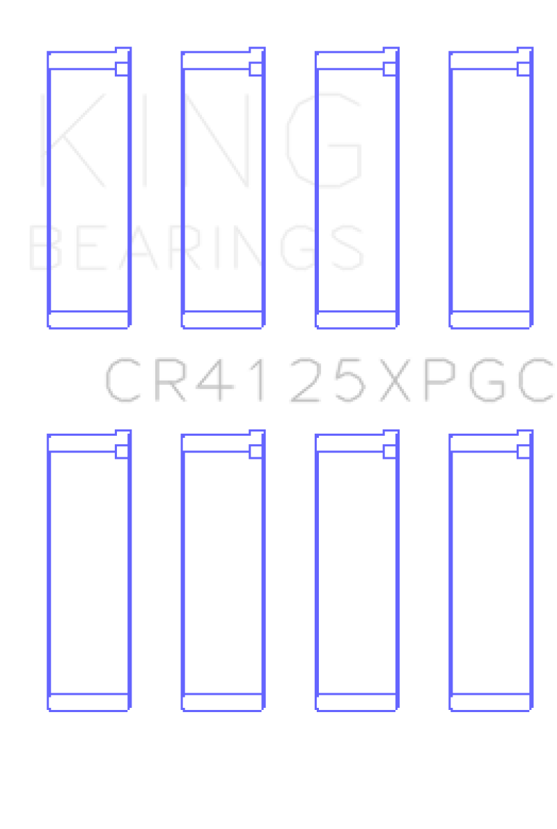 King Subaru EJ20/EJ22/EJ25 (Size .026) pMaxKote Performance Rod Bearing Set - CR4125XPGC.026