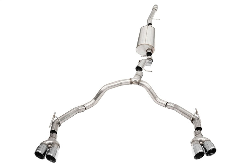 Corsa 21-22 Suburban/GMC Yukon XL 6.2L 4WD Dual Rear 3/2.75in Sport Cat-Back DW 4in Pol Tips - 21130