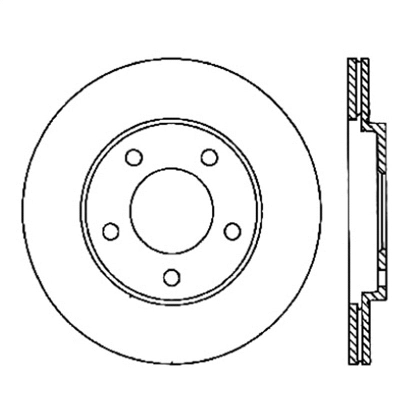StopTech Power Slot 05-10 Mustang V6/4.0L / GT V8-4.6L Rear Left Slotted Rotor - 126.61087SL