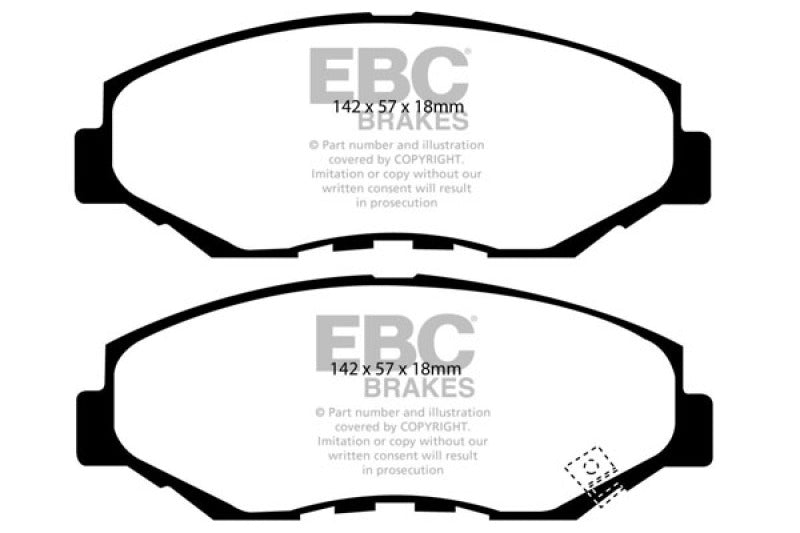 EBC 13-15 Acura ILX 1.5 Hybrid Yellowstuff Front Brake Pads - DP41655R