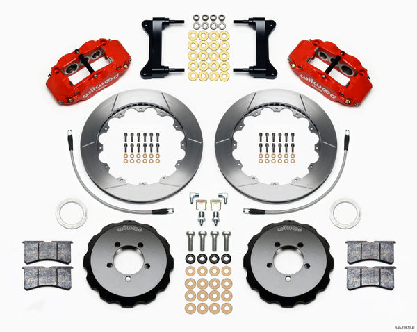 Wilwood Narrow Superlite 6R Front Hat Kit 12.88in Red 2012-Up Toyota / Scion FRS w/ Lines - 140-12870-R for 2013-2017 Subaru 