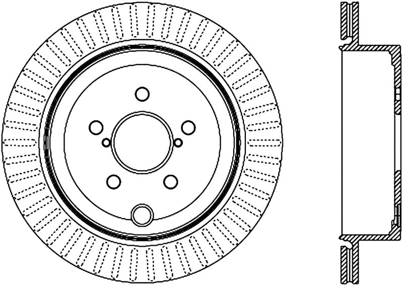 StopTech Power Slot 13 Scion FR-S / 13 Subaru BRZ Rear Right Slotted Rotor - 126.47031SR