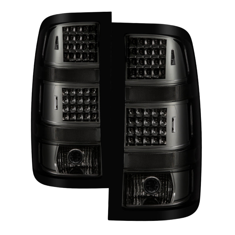 Xtune GMC Sierra 07-13 (Not Fit 3500 Dually 4 Rear Wheels) LED Tail Lights Smoked ALT-JH-GS07-LED-SM - 9034084
