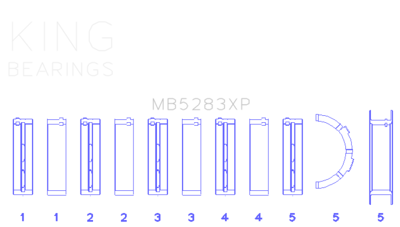 King Performance Main Race Bearing Set - Size Standard - MB5283XP