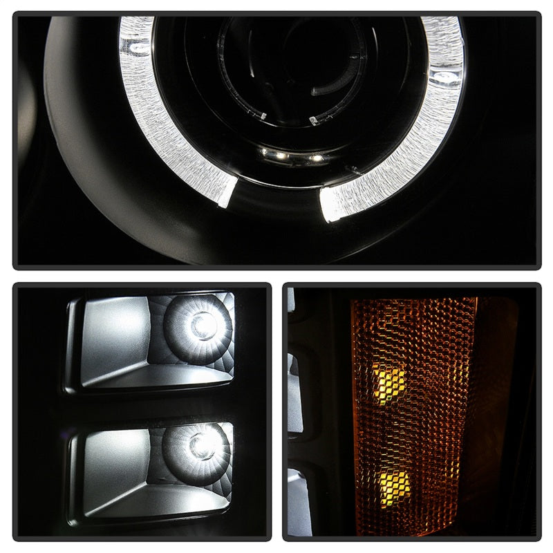 Spyder GMC Sierra 1500/GMC Sierra Denali 08-13 Projector LED Halo- LED All Blk PRO-YD-GS07-HL-BKV2 - 5086020
