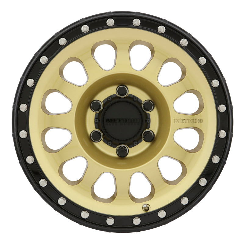 Method MR315 17x8.5 0mm Offset 6x135 87mm CB Gold/Black Street Loc Wheel - MR31578516100