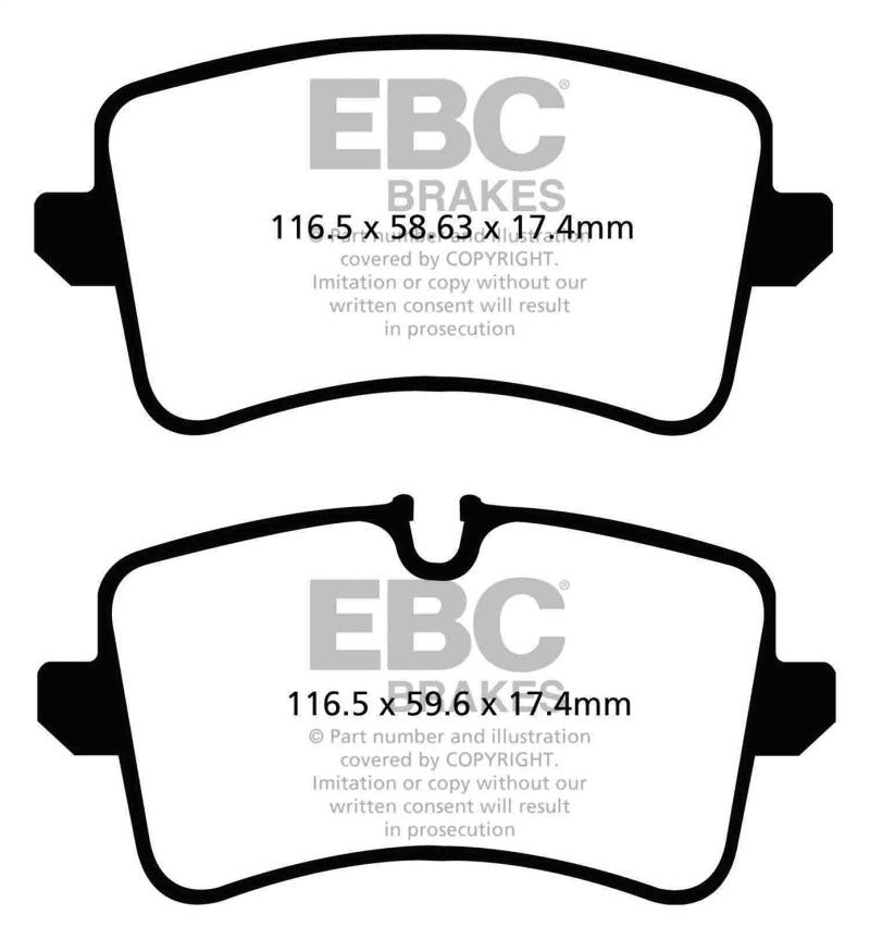EBC 11 Audi A6 2.0 Turbo Redstuff Rear Brake Pads - DP32082C