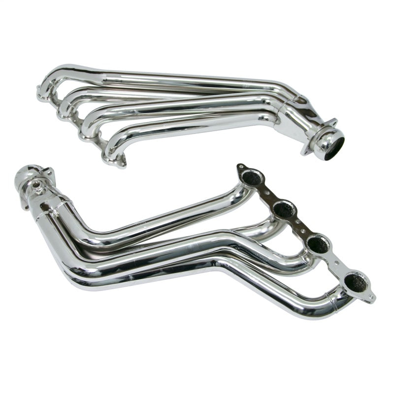 BBK 10-15 Camaro LS3 L99 Long Tube Exhaust Headers With Converters - 1-3/4 Chrome - 4021