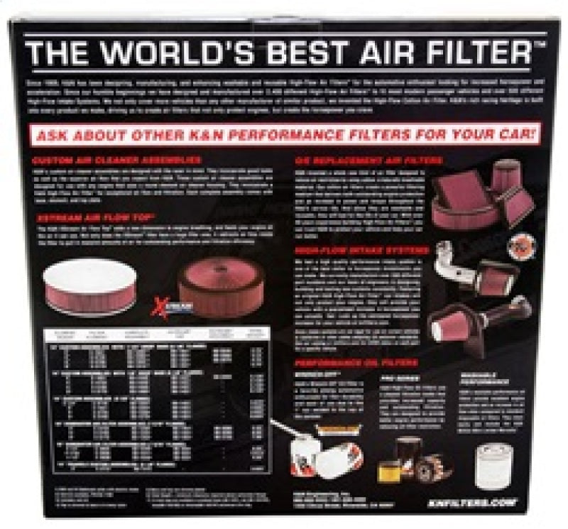 K&amp;N Replacement Air Filter GM CARS &amp; TRUCKS, V8, 1966-84 - E-1650