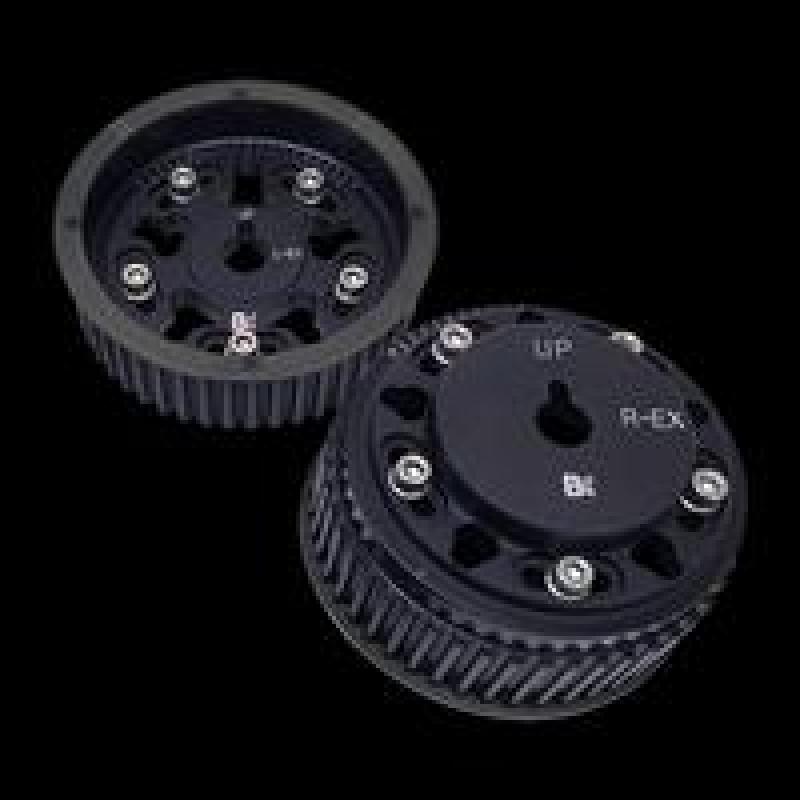 Brian Crower Adjustable Cam Gears Black for Subaru EJ205/EJ257 (set of 2)-exhaust side only - BC8860B-EX by Brian Crower