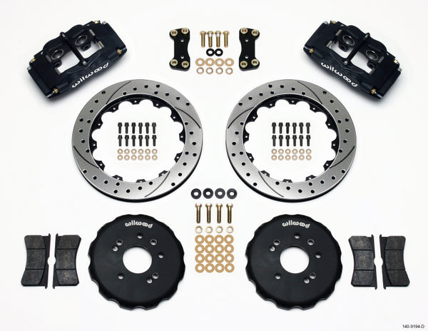 Wilwood FSLI4 Front Hat Kit 13.00in Drilled Nissan 240SX - 140-9194-D for 1989-1998 Nissan 240SX