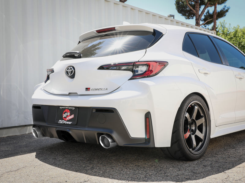 aFe 23-24 Toyota GR Corolla L3 1.6L (t) Gemini XV 3in to 2-1/2in Cat Back Exhaust w/ Polished Tips - 49-36067-P