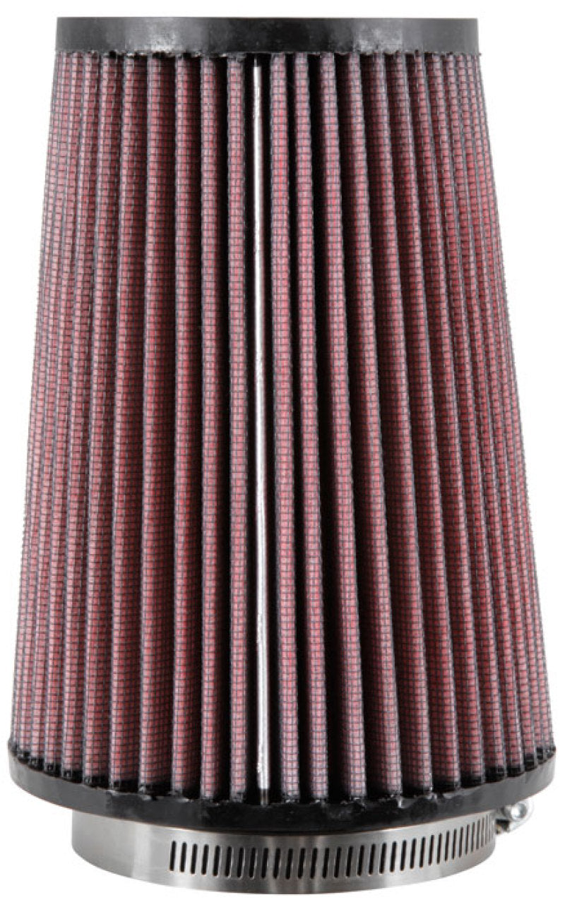 K&amp;N Universal Rubber Filter Round Tprd 3.313in Flange ID x 4.75in Base OD x 3.5in Top OD x 6.5in H - RU-2710