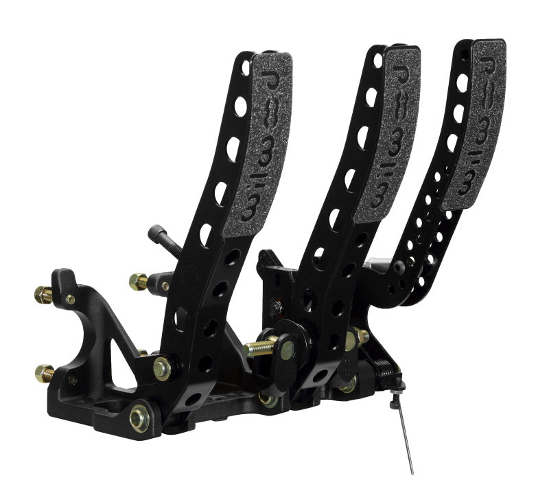 Wilwood Pedal Assembly Floor Mount-Brake Clutch &amp; Throttle w/ Throttle Linkage - 340-12411