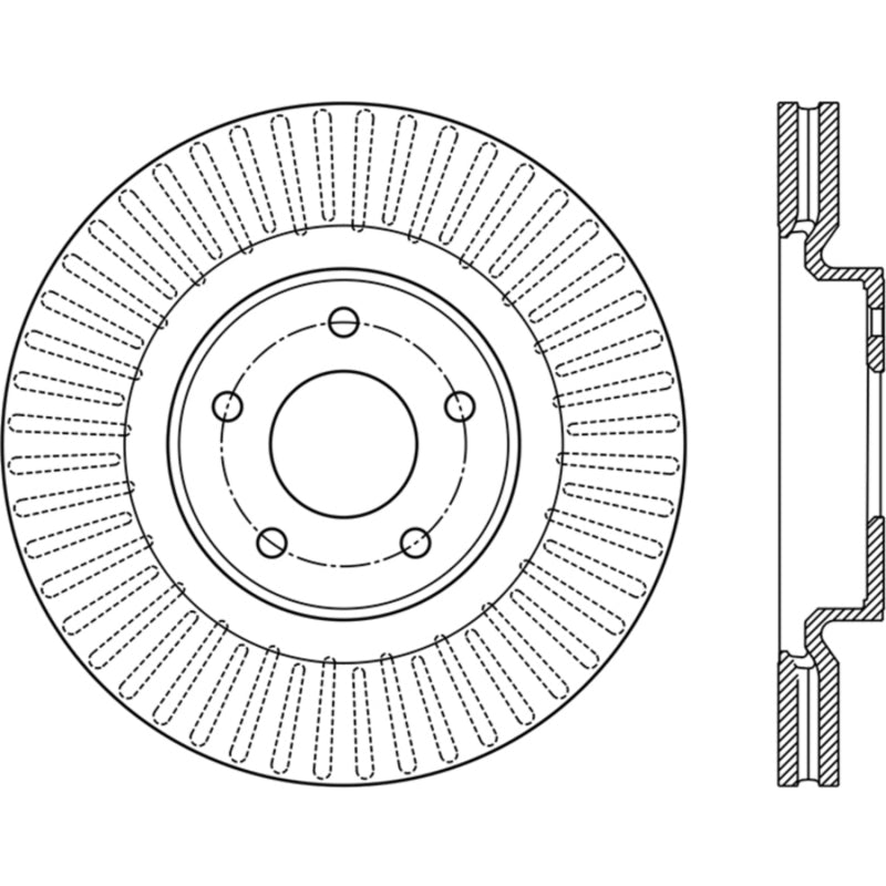 StopTech 13-15 Nissan Pathfinder Slotted Front Left Rotor - 126.42120SL