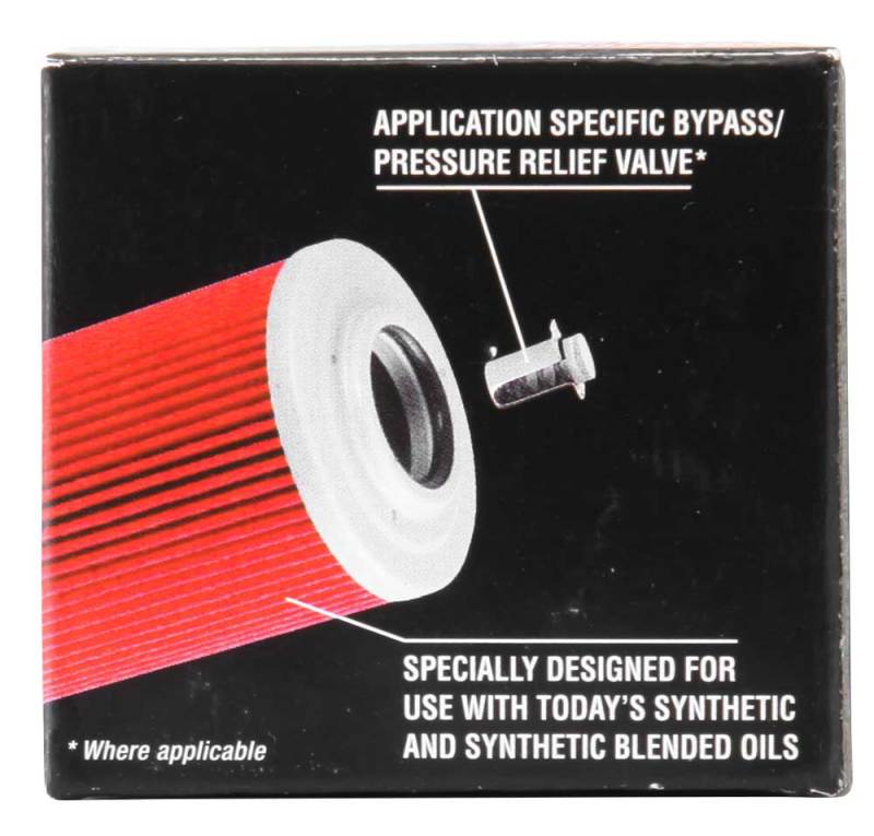 K&amp;N Honda/Kawasaki/Polaris/Suzuki 1.969in OD x .469in ID x 1.438in H Oil Filter - KN-112