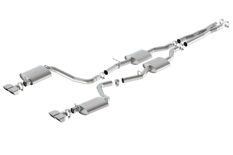 Borla 15-16 Dodge Challenger R/T 5.7L Dual Rectangle Angle Cut Dual Split Rear Exit S-Type Exhaust - 140627