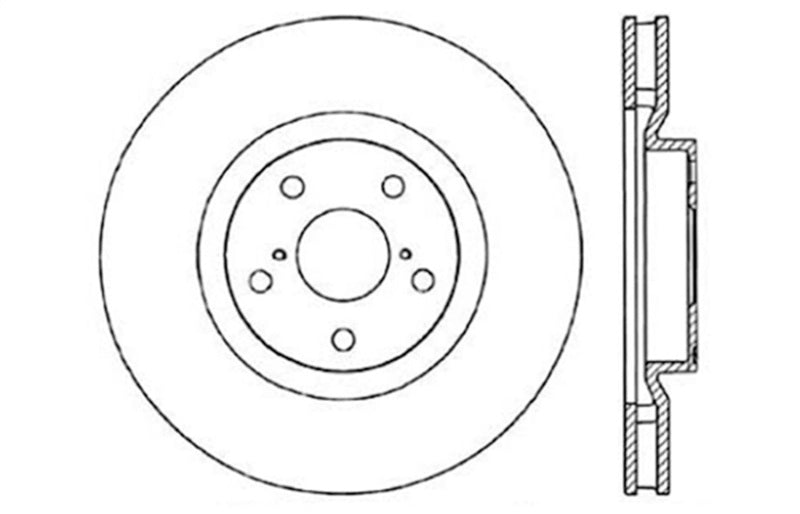 StopTech 5/93-98 Toyota Supra Turbo Left Front Slotted &amp; Drilled Rotor