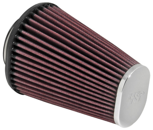 K&N Universal Clamp-On Air Filter 2-7/16in Flange 4-1/2x3-3/4in Base 3x2in Top 6in Height - RC-3680 by K&N Engineering - fron