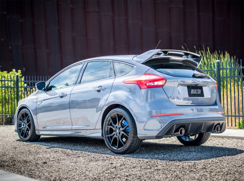 Borla 16-18 Ford Focus RS 2.3L MT Round Angle-Cut Tips Split Rear Exit ATAK Catback Exhaust - 140730