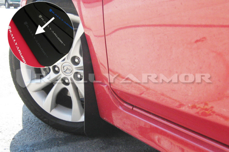 Rally Armor 10-13 Mazda3/Speed3 Black UR Mud Flap w/ Grey Logo - MF17-UR-BLK/GRY