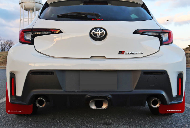 Rally Armor 2023 Toyota GR Corolla Red UR Mud Flap w/ Black Logo - MF89-UR-RD-BLK