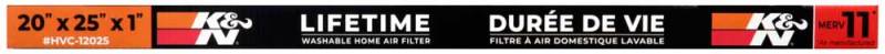 K&N HVAC Filter - 20 x 25 x 1 - HVC-12025