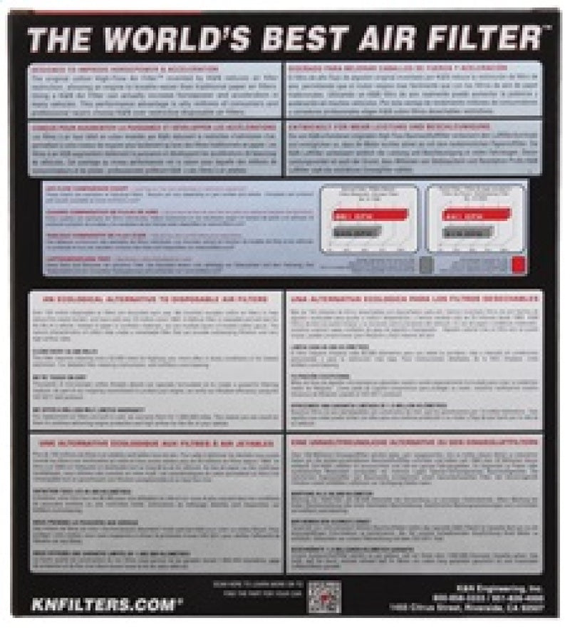 K&N Replacement Air FIlter 12 BMW 320i/328i 2.0L - 33-2990 for 2012-2018 BMW 3 Series - alternate view