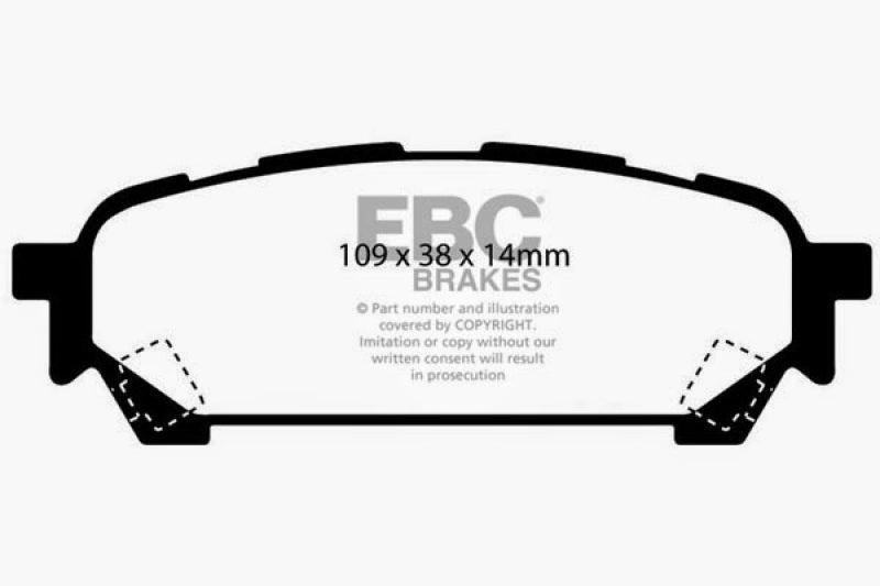 EBC 04-06 Saab 9-2X 2.0 Turbo Redstuff Rear Brake Pads - DP31687C