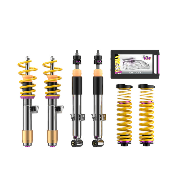 KW 2021+ BMW M3 (G80) Sedan/ M4 (G82) Coupe 2WD Coilover Kit V3 - 352200EB for 2021-2026 BMW M4 - front view