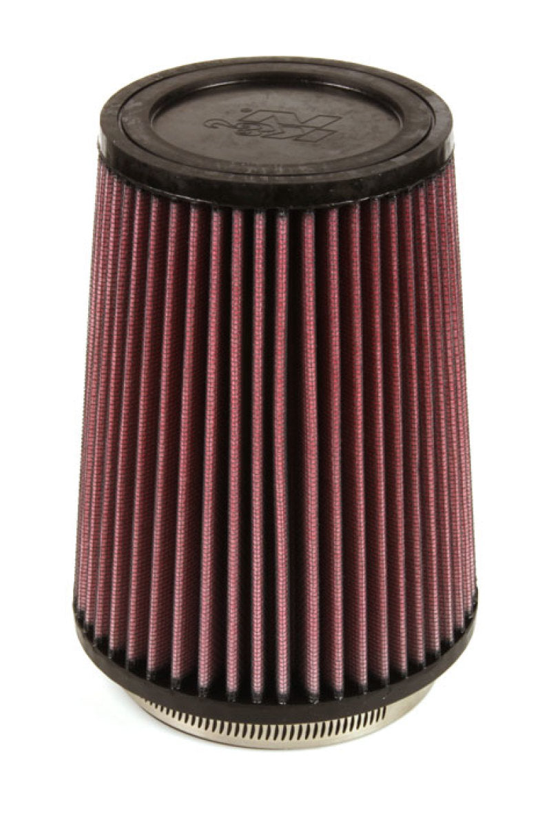K&amp;N Filter Universal Rubber Filter 4 inch Flange 5 3/8 inch Base 4 3/8 inch Top 7 inch Height - RU-2590