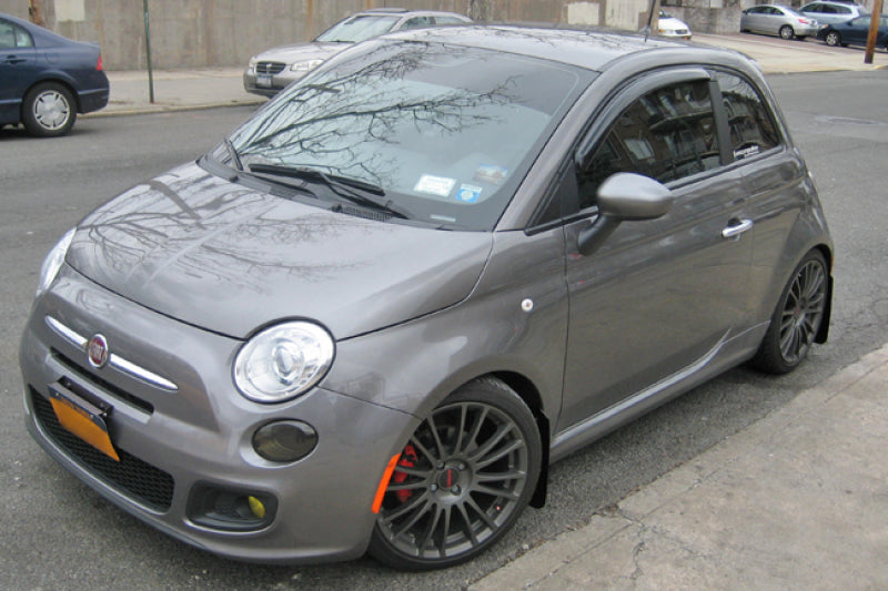 Rally Armor 12-18 Fiat 500 (Pop/Sport/Lounge/Abarth) Black UR Mud Flap w/ Grey Logo - MF25-UR-BLK/GRY