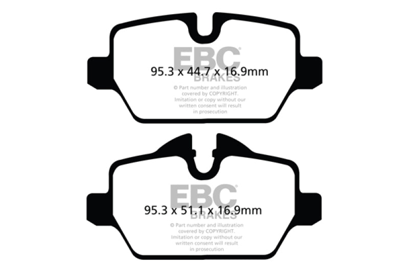 EBC 10+ Mini Countryman 1.6 Cooper Redstuff Rear Brake Pads - DP32102C