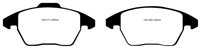 EBC 06-13 Audi A3 2.0 Turbo (Girling rear caliper) Greenstuff Front Brake Pads - DP21517