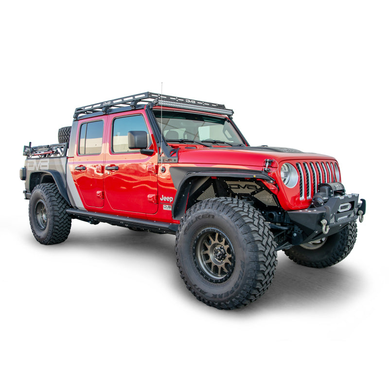 DV8 Offroad 07-18 Jeep Wrangler JK 4 DR / JL 2 DR &amp; JT / 18+ Gladiator Roof Rack - RRJL-02