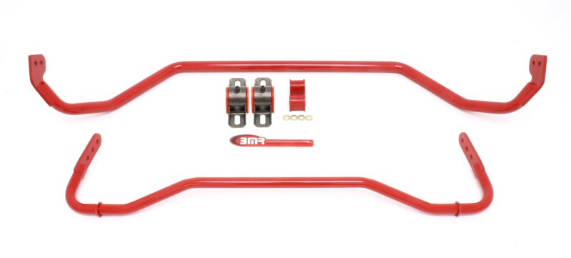 BMR 08-09 Pontiac G8 Front &amp; Rear Sway Bar Kit w/ Bushings - Red - SB029R