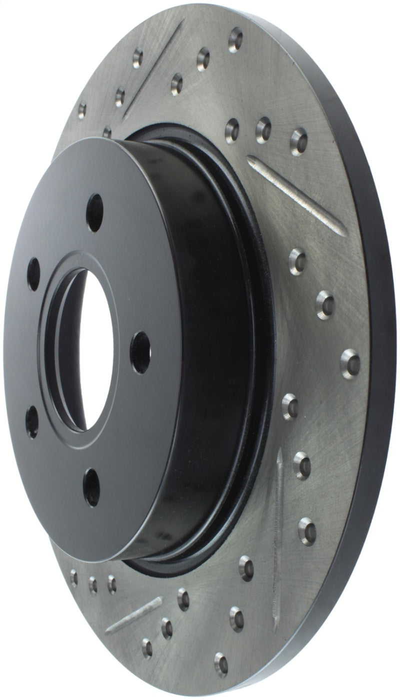 StopTech 12-15 Ford Focus w/ Rear Disc Brakes Rear Right Slotted &amp; Drilled Rotor - 127.61099R