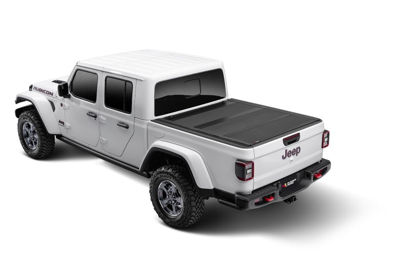 Rugged Ridge Armis Hard Folding With LINE-X Bed Cover 2020 JT - 13550.24 for 2020-2025 Jeep Gladiator - front view