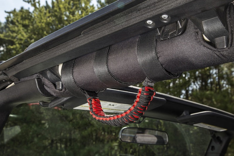 Rugged Ridge Paracord Grab Handles Red/Black Pair - 13505.31
