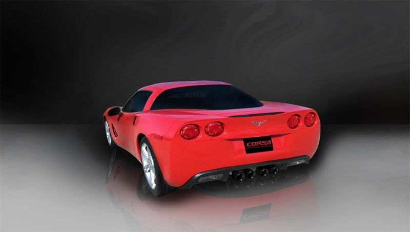 Corsa Black Xtreme Axle-Back Exhaust w/Dual Black 3.5in Tips 09-13 Chevrolet Corvette C6 6.2L V8 - 14470BLK