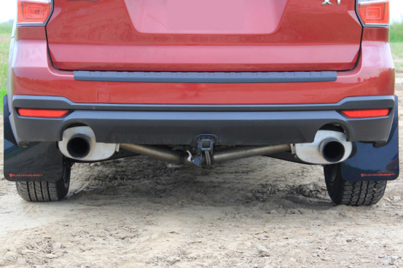 Rally Armor 14-18 Subaru Forester Black Mud Flap w/ Grey Logo - MF28-UR-BLK/GRY