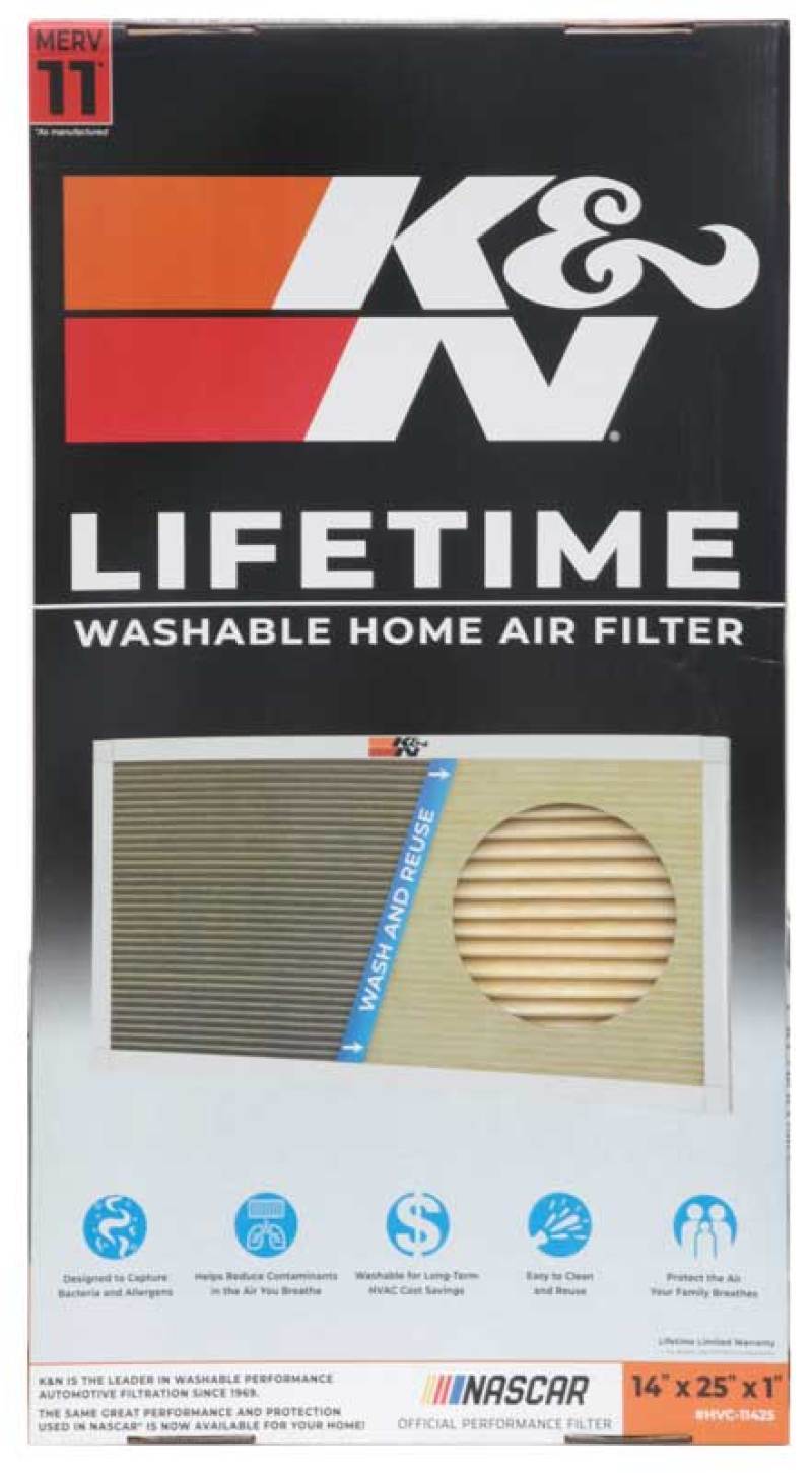 K&N HVAC Filter - 14 x 25 x 1 - HVC-11425