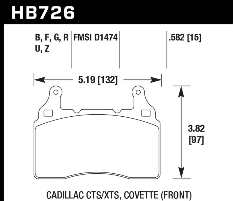 Hawk DTC-70 Front Brake Pads HB726U.582