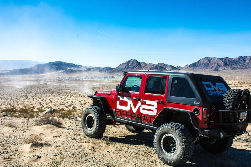 DV8 Offroad 07-18 Jeep Wrangler JK Front &amp; Rear Flat Tube Fenders