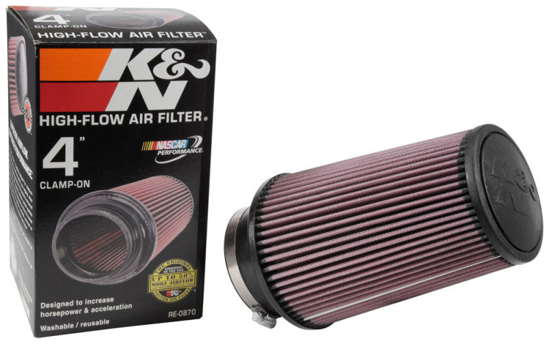 K&N Universal Rubber Filter 4inch FLG / 6inch OD-B / 4-5/8inch OD-T / 9inch H - RE-0870